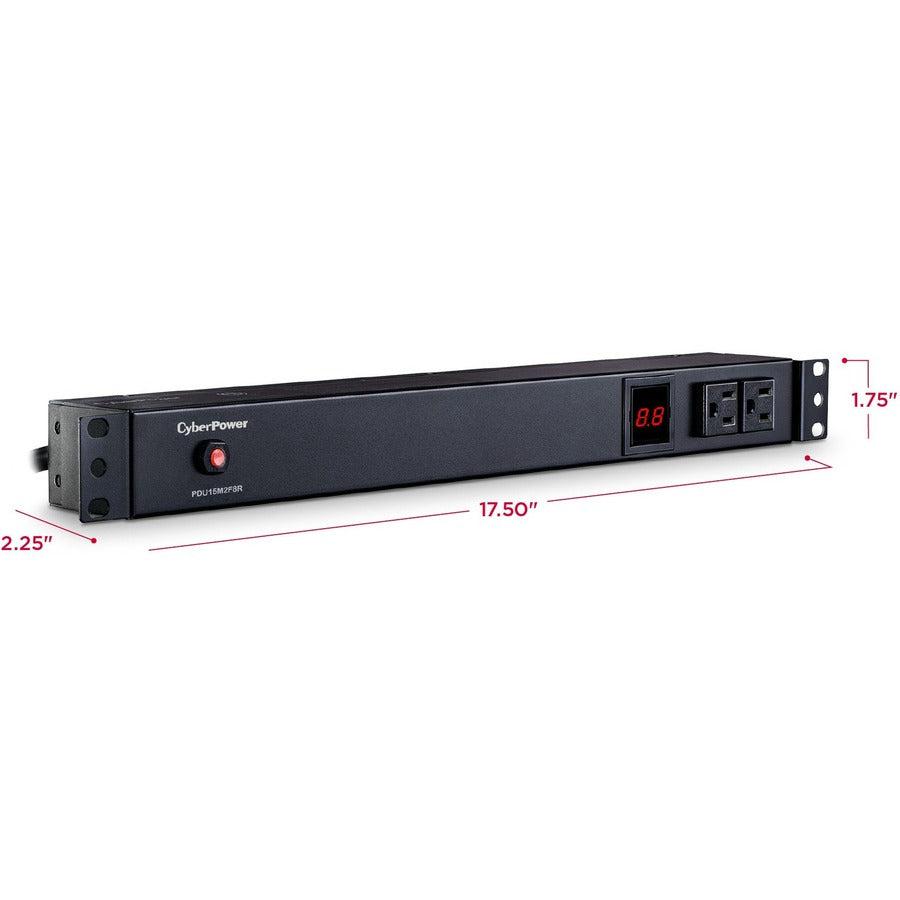 Cyberpower Pdu15M2F8R Power Distribution Unit (Pdu) 10 Ac Outlet(S) 1U Black