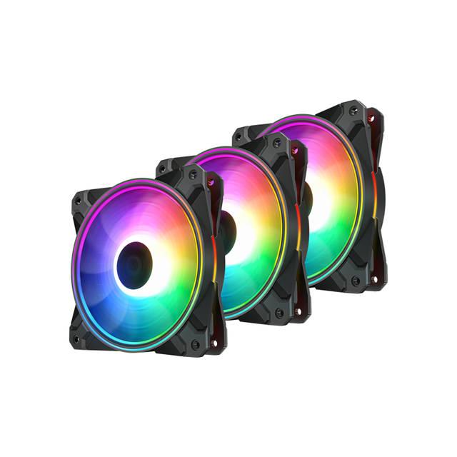 Deepcool Cf120 Plus 3X120Mm Pwm Fan, A-Rgb Dual Loop Lighting Zones, High Airflow And Low-Noise,