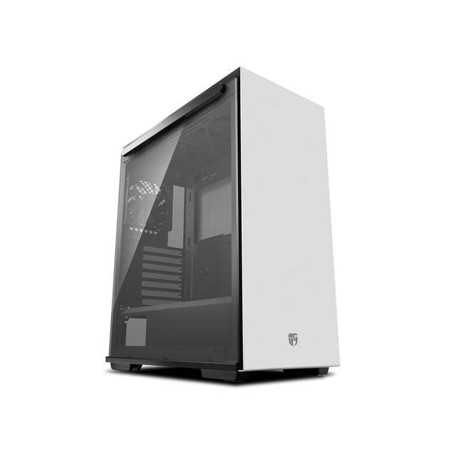 Deepcool Macube 310 Wh Gamer Storm Macube 310 White Atx Mid Tower Case Full-Size Magnetic Tempered Glass Built-In Fan Hub And Graphics Card Holder