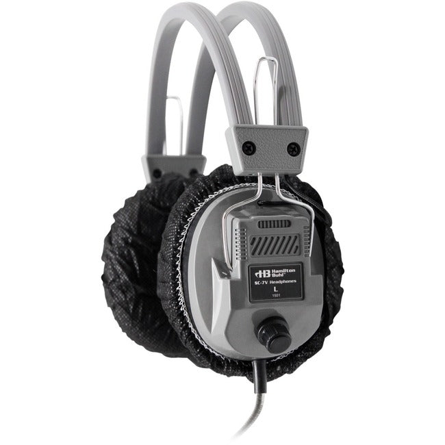 DISPOSABLE SANITARY EAR CUSHIONCOVERS 4.5IN BLACK 50 PAIRS HYGENX45BK