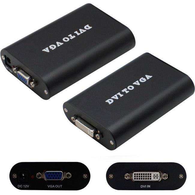 DVI-D Dual Link (24+1 pin) Female to VGA Female Black Active Adapter For Resolution Up to 1920x1200 (WUXGA) DVI2VGACONVERTER