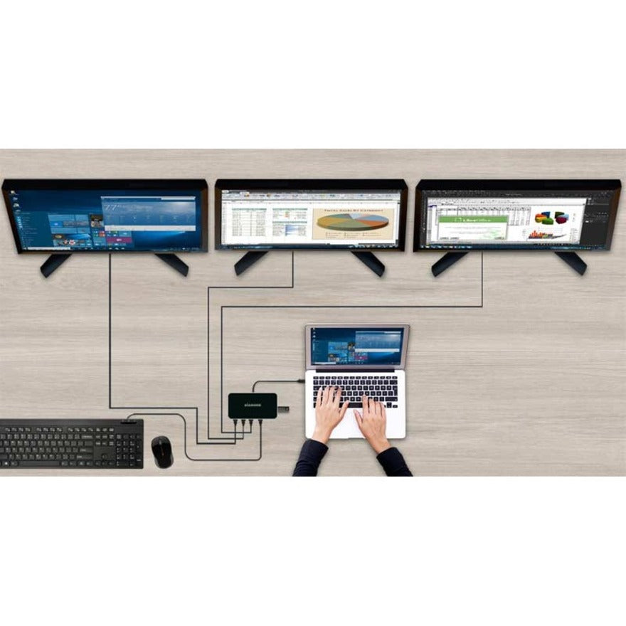 DIAMOND Multimedia USB C Triple Display Mini MST Dock (UD300C)