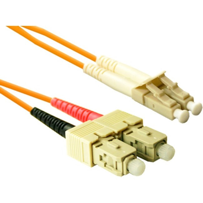 ENET 2M SC/LC Duplex Multimode 62.5/125 OM1 or Better Orange Fiber Patch Cable 2 meter SC-LC Individually Tested SCLC-2M-ENC