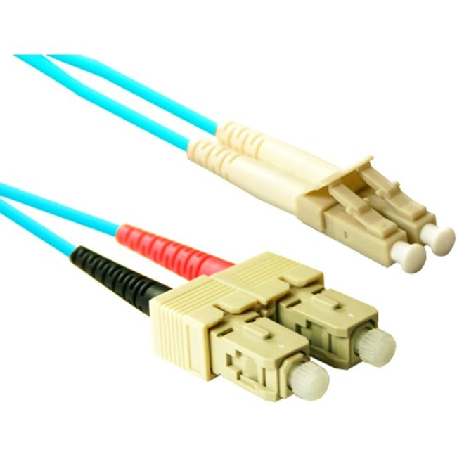 ENET 30M SC/LC Duplex Multimode 50/125 10Gb OM3 or Better Aqua Fiber Patch Cable 30 meter SC-LC Individually Tested SCLC-10G-30M-ENC