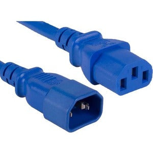 ENET C13 to C14 3ft Blue Power Extension Cord / Cable 250V 18 AWG 10A NEMA IEC-320 C13 to IEC-320 C14 3' C13C14-BL-3F-ENC