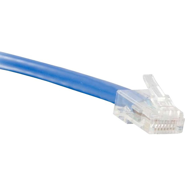 ENET Cat5e Blue 1 Foot Non-Booted (No Boot) (UTP) High-Quality Network Patch Cable RJ45 to RJ45 - 1Ft C5E-BL-NB-1-ENC