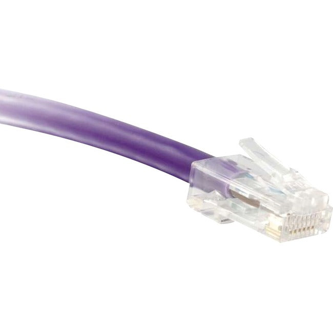 ENET Cat5e Purple 14 Foot Non-Booted (No Boot) (UTP) High-Quality Network Patch Cable RJ45 to RJ45 - 14Ft C5E-PR-NB-14-ENC