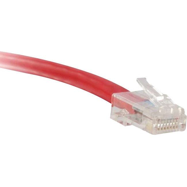 ENET Cat6 Red 50 Foot Non-Booted (No Boot) (UTP) High-Quality Network Patch Cable RJ45 to RJ45 - 50Ft C6-RD-NB-50-ENC