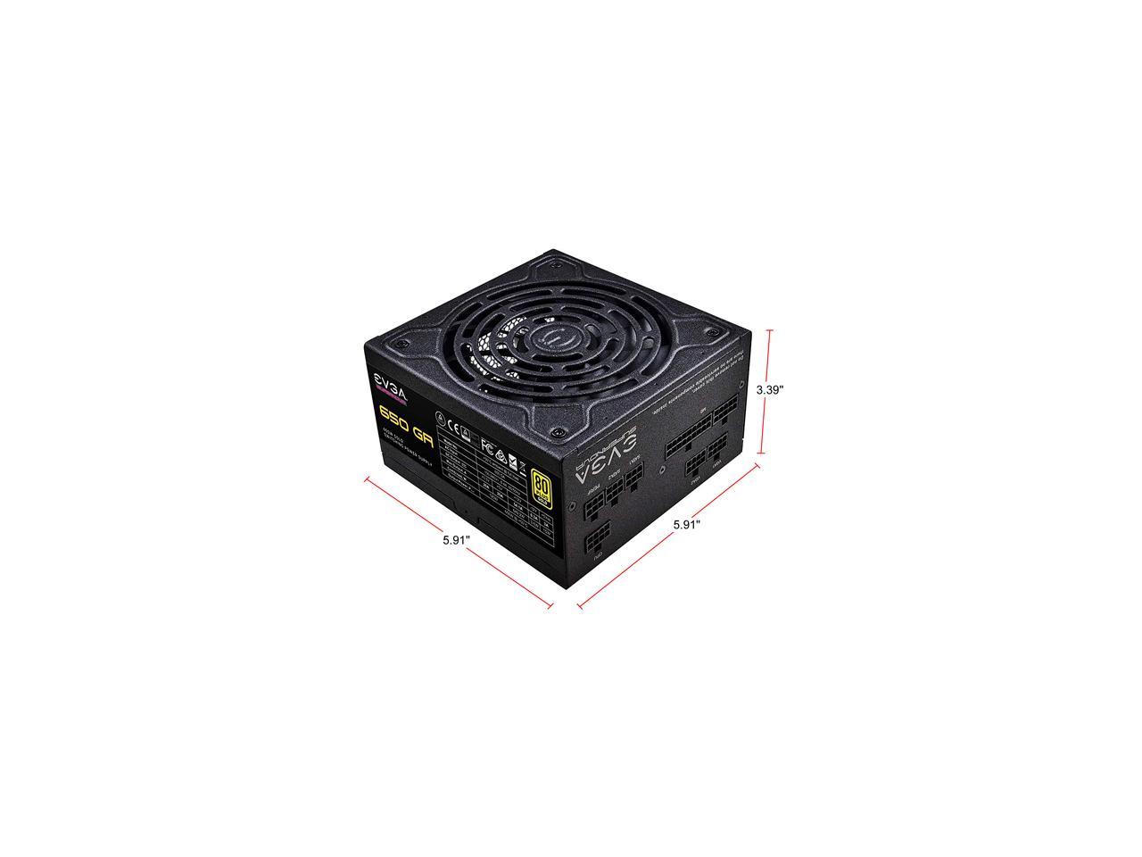 Evga 220-Ga-0650-X1 Supernova 650 Ga, 80 Plus Gold 650W, Fully Modular, Eco Mode With Dbb Fan, 10