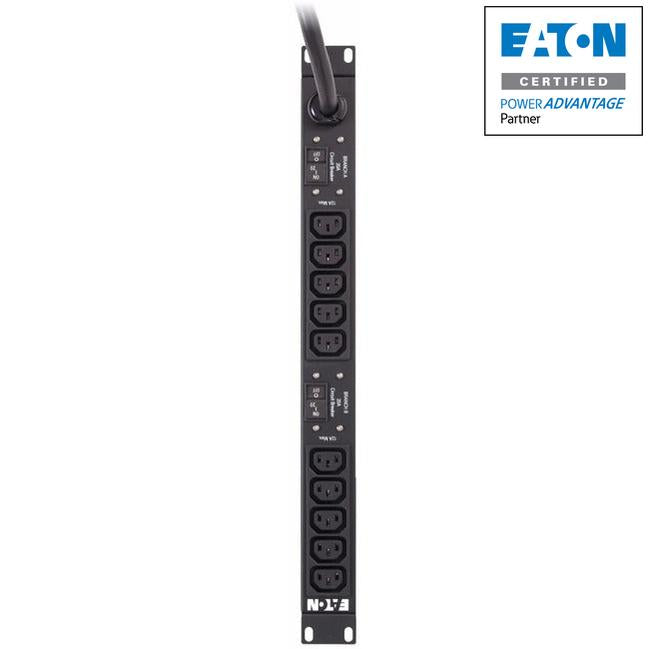 Eaton Basic Rack Pdu, 1U, L6-30P Input, 4.99 Kw Max, 200-250V, 24A, 10 Ft Cord, Single-Phase, Outlets: (10) C13