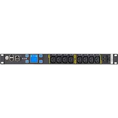 Eaton Metered Input rack PDU, 1U, L6-20P input, 10 ft cord, Single-phase, 100-240V, Outlets: (8) C13 Outlet grip EMIT10-10