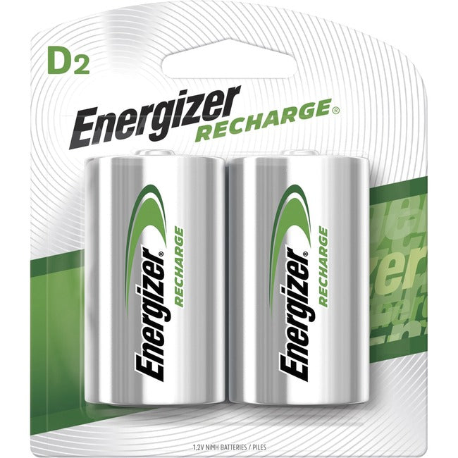 Energizer Recharge Universal Rechargeable D Batteries, 2 Pack