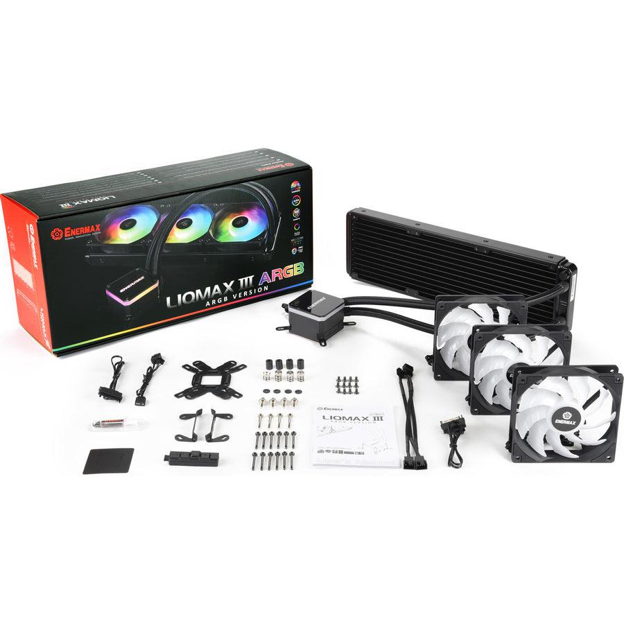 Enermax Liqmax Iii Argb 360, Addressable Rgb All-In-One Cpu Liquid Cooler For Am4 / Lga1200, 360Mm