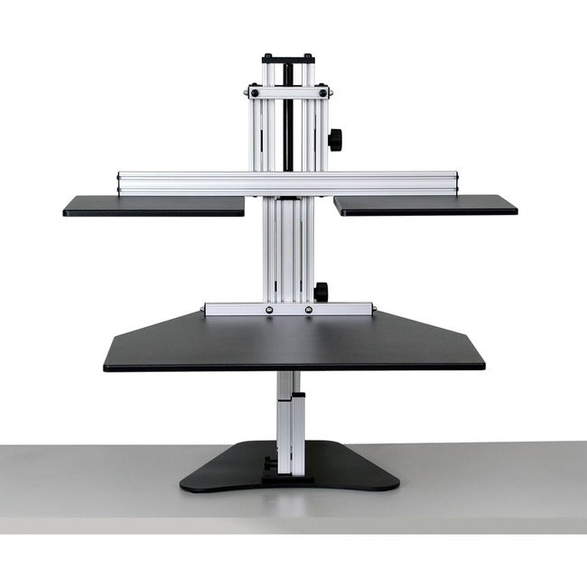 Ergo Desktop Dual Kangaroo Sit and Stand Workstation, Black, Fully Assembled ED-DK-BLK-FA