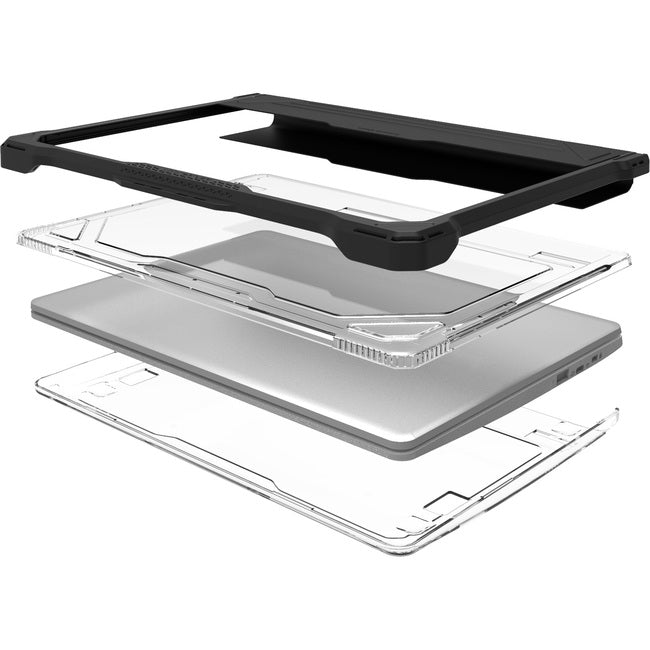 Extreme Shell-L for HP G7/G6 Chromebook Clamshell 14 (Black/Clear)" HP-ESL-G7EE-14-BCLR