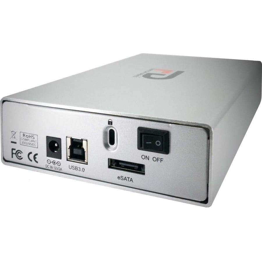 Fantom Drives 4TB External Hard Drive - GFORCE 3 - USB 3, eSATA, Aluminum, Silver, GF3S4000EU
