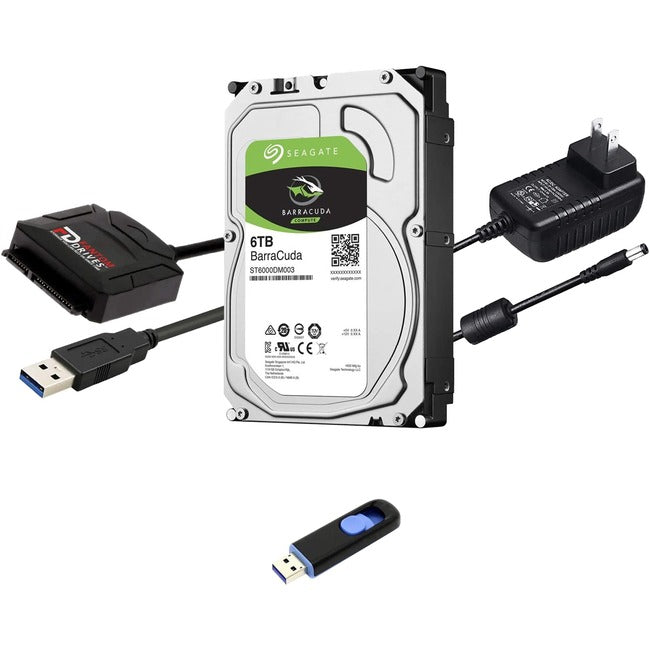 Fantom Drives FD 6TB Hard Drive Upgrade Kit with Seagate Barracuda ST6000DM003 (3.5) HDD6000PC-KIT