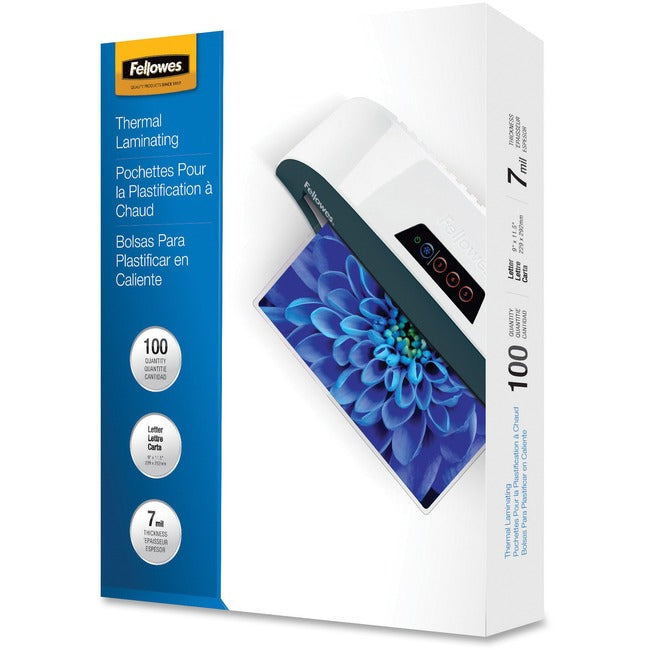 Fellowes Glossy Pouches - Letter, 7 Mil, 100 Pack