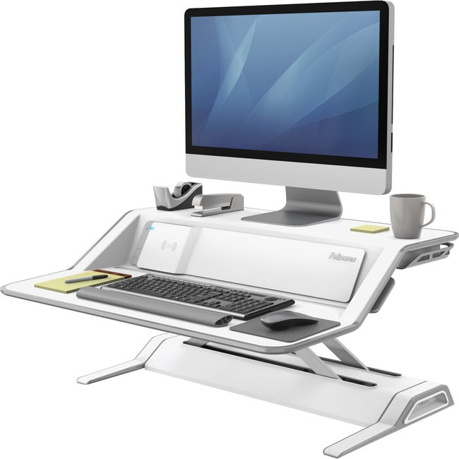 Fellowes Lotus™ DX Sit-Stand Workstation - White 8080201