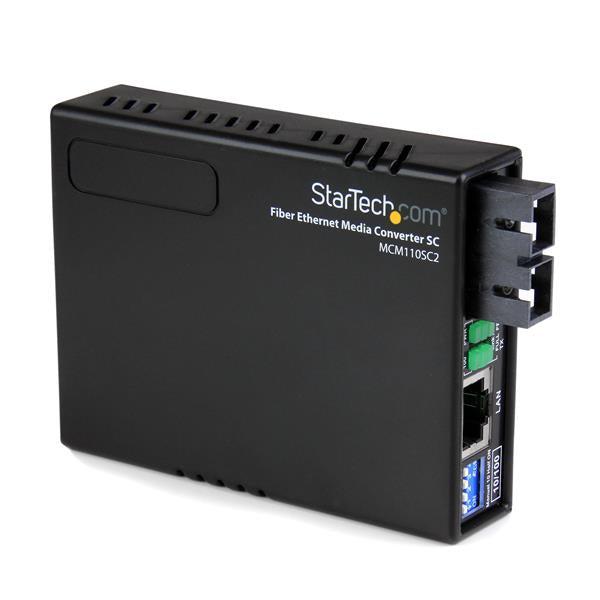 Fiber to Ethernet Media Converter Multi Mode SC 2km - StarTech MCM110SC2 TAA Compliant