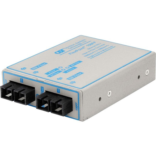 Flexpoint 100Mbps Ethernet Fiber To Fiber Media Converter Sc Multimode 5Km To Single-Mode 60Km