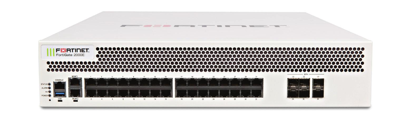 Fortinet Fortigate-2000E Hardware Plus 3 Year 24X7 Forticare And Fortiguard Enterprise Protection