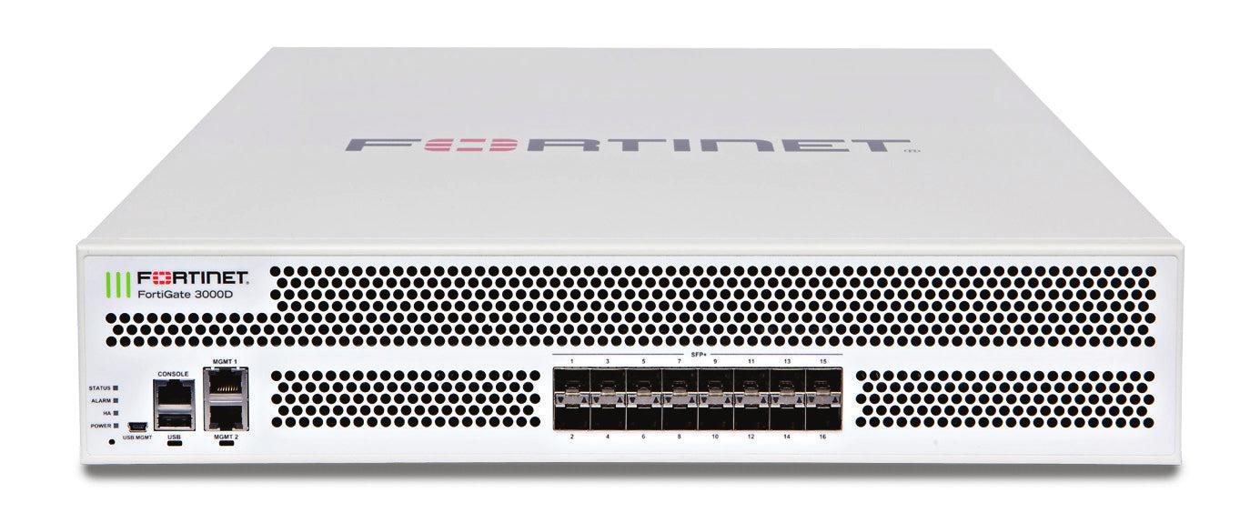 Fortinet Fortigate-3000D Hardware Plus 5 Year 24X7 Forticare And Fortiguard Enterprise Protection