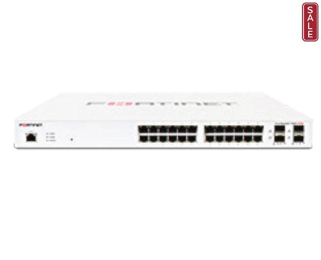 Fortinet L2+ Managed Poe Switch With 24Ge +4Sfp, 12 Port Poe With Max 185W Limit And Smart Fan Temperature Control