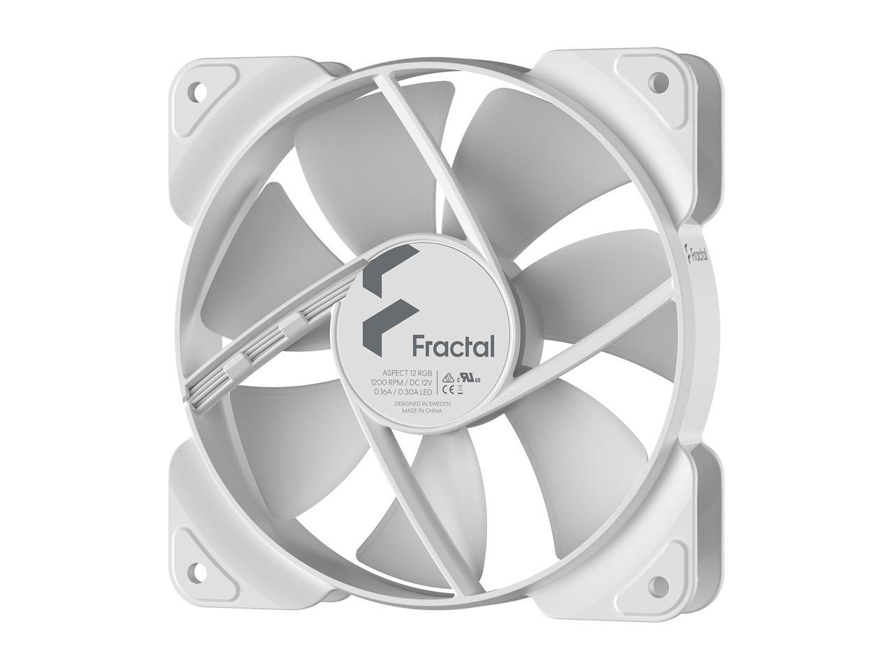 Fractal Design Aspect 12 Fd-F-As1-1208 Rgb 120Mm 1200Rpm White Frame Computer Case Fan