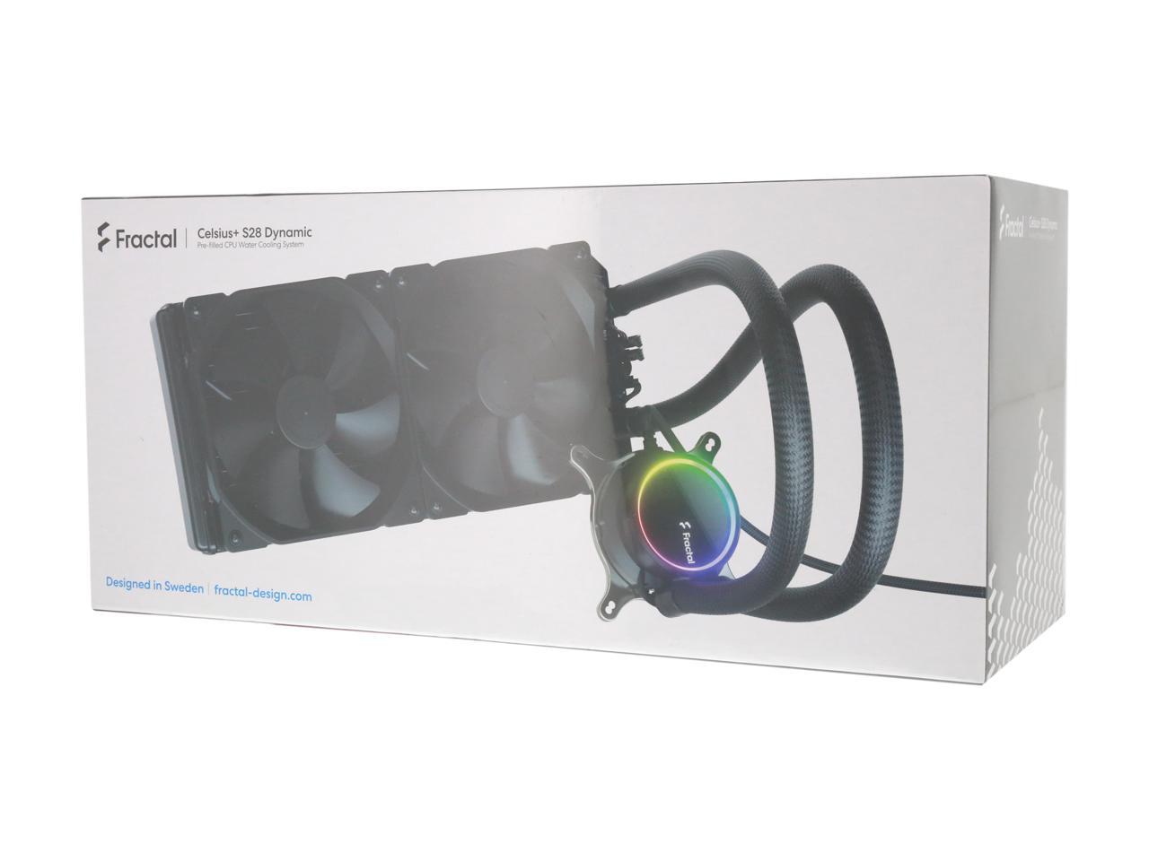 Fractal Design Celsius+ S28 Dynamic X2 Pwm Black 280Mm Silent Performance Slim Radiator Aio Cpu Liquid/Water Cooler