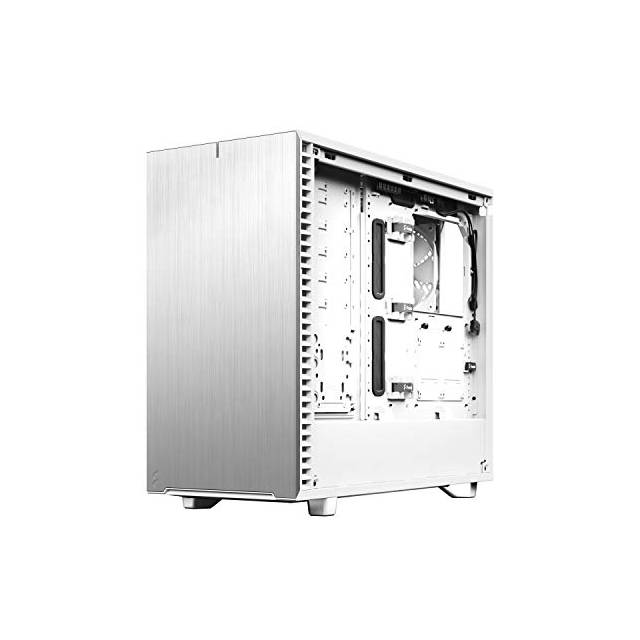 Fractal Design Fd-C-Def7A-06 Define 7 White Tg Clear Tint /Brushed Aluminum/Steel E-Atx Silent Modular Tempered Glass Window Mid Tower Computer Case