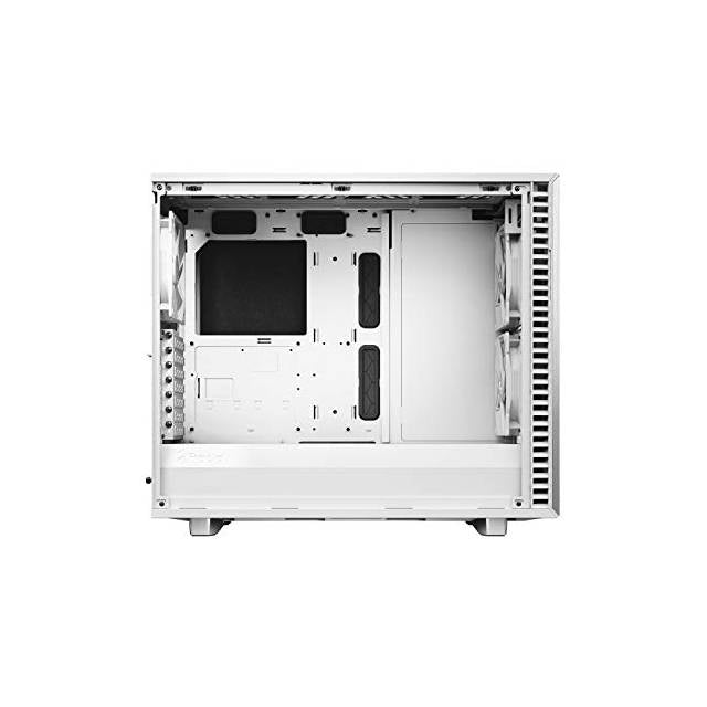 Fractal Design Fd-C-Def7A-06 Define 7 White Tg Clear Tint /Brushed Aluminum/Steel E-Atx Silent Modular Tempered Glass Window Mid Tower Computer Case