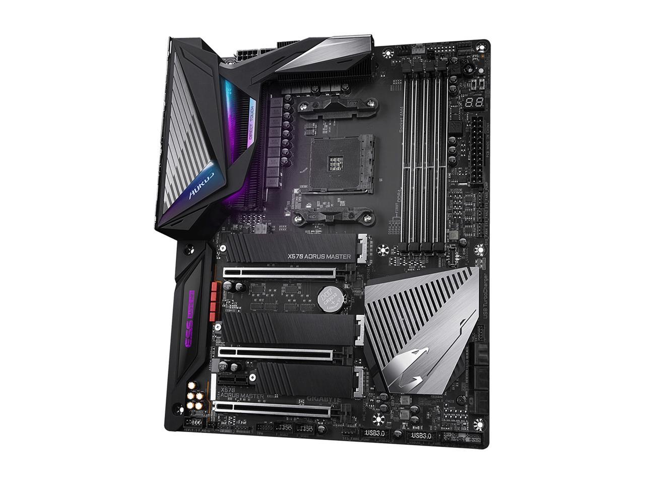 Gigabyte X570 Aorus Master (Rev. 1.2) Amd Ryzen 3000 Pcie 4.0 Sata 6Gb/S Usb 3.2 Amd X570 Atx Motherboard