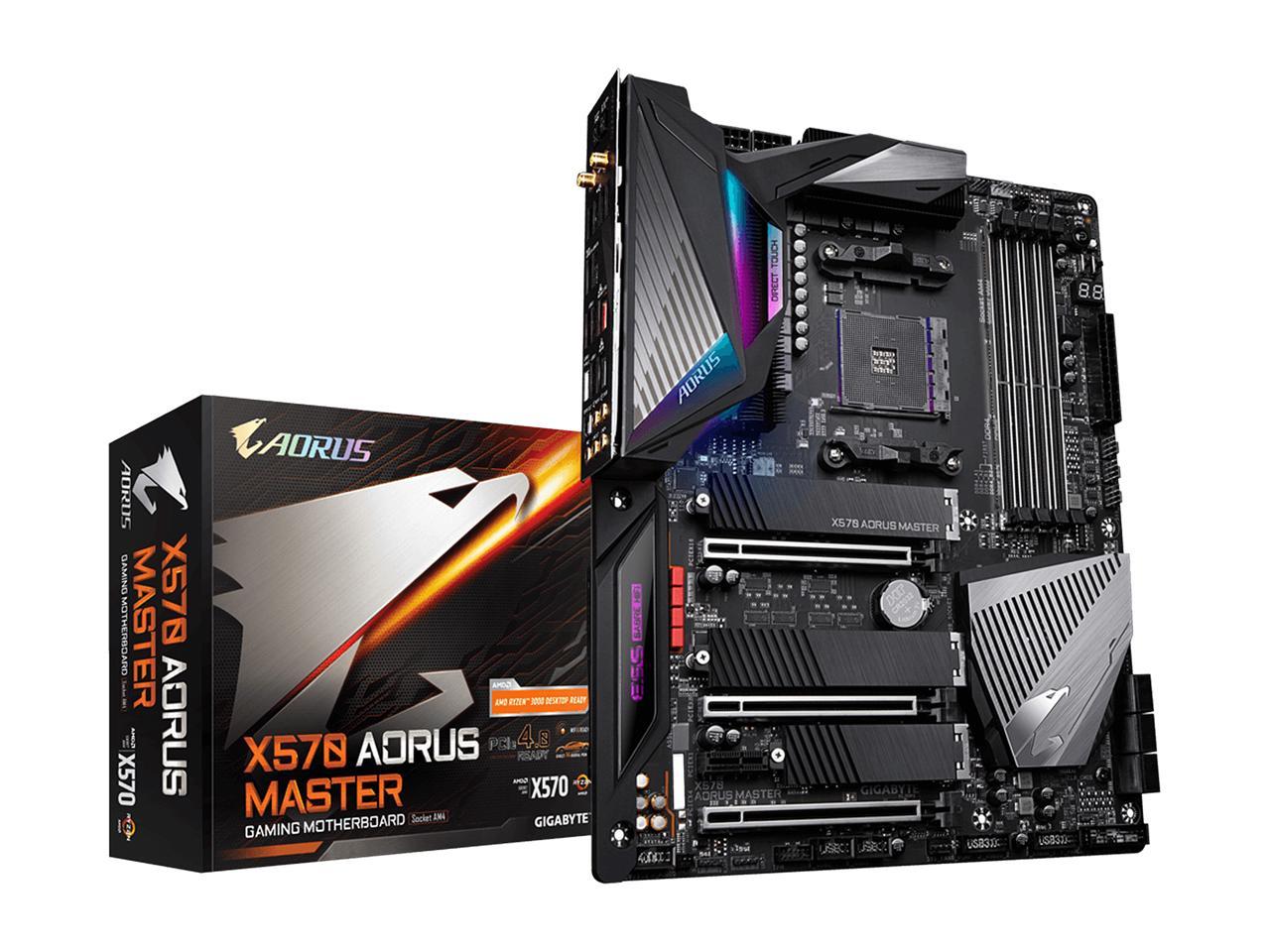 Gigabyte X570 Aorus Master (Rev. 1.2) Amd Ryzen 3000 Pcie 4.0 Sata 6Gb/S Usb 3.2 Amd X570 Atx Motherboard