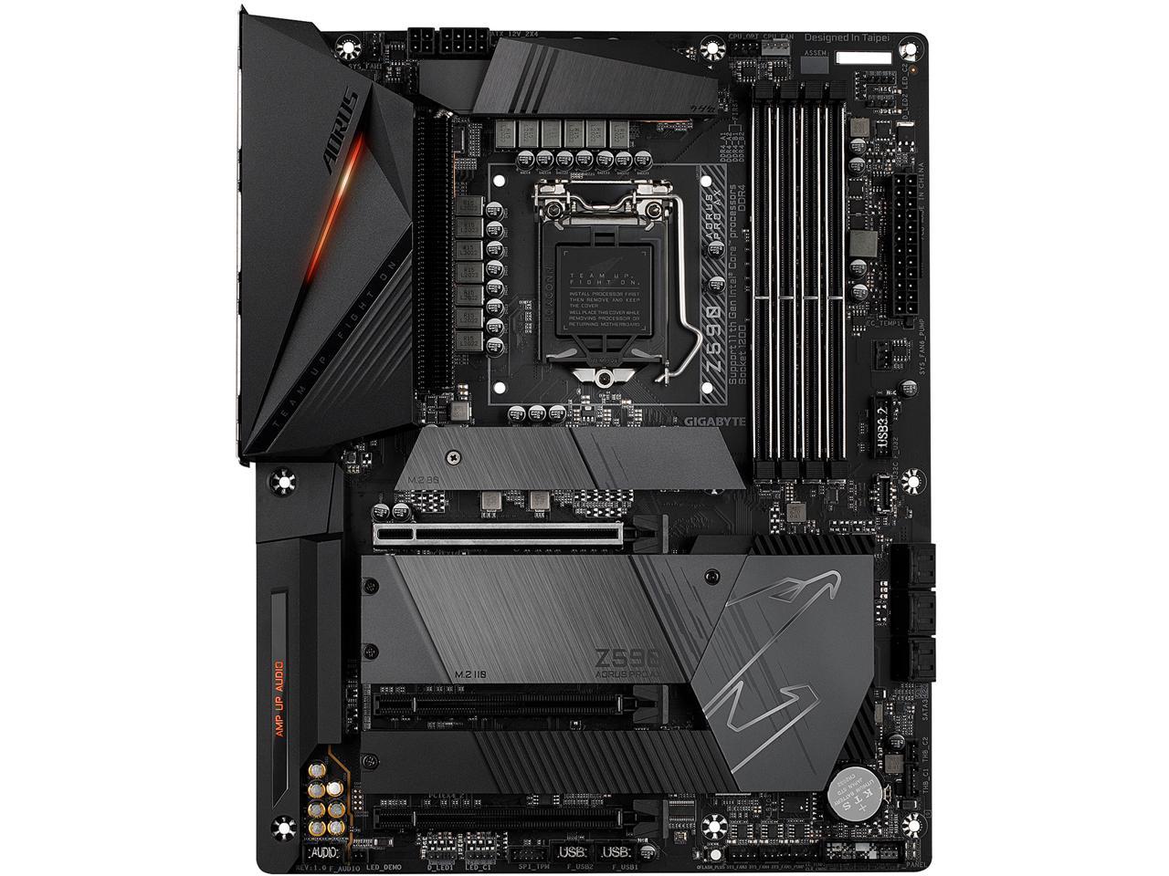 Gigabyte Z590 Aorus Pro Ax Lga 1200 Intel Z590 Atx Motherboard With 4 X M.2, Pcie 4.0, Usb 3.2 Gen2X2 Type-C, Intel Wifi 6, 2.5Gbe Lan