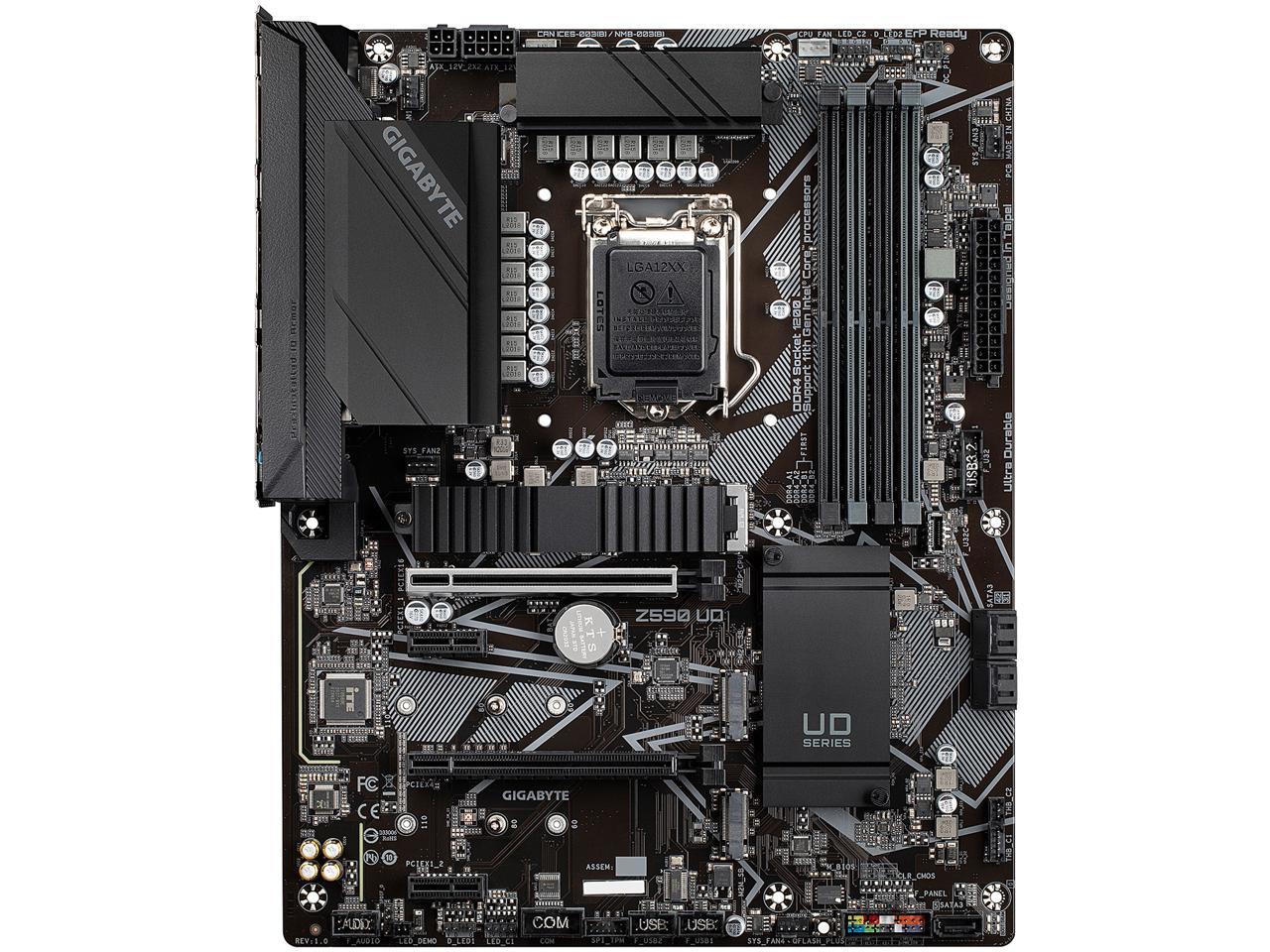 Gigabyte Z590 Ud Lga 1200 Intel Z590 Atx Motherboard With Triple M.2, Pcie 4.0, Usb 3.2 Gen 2, 2.5Gbe Lan