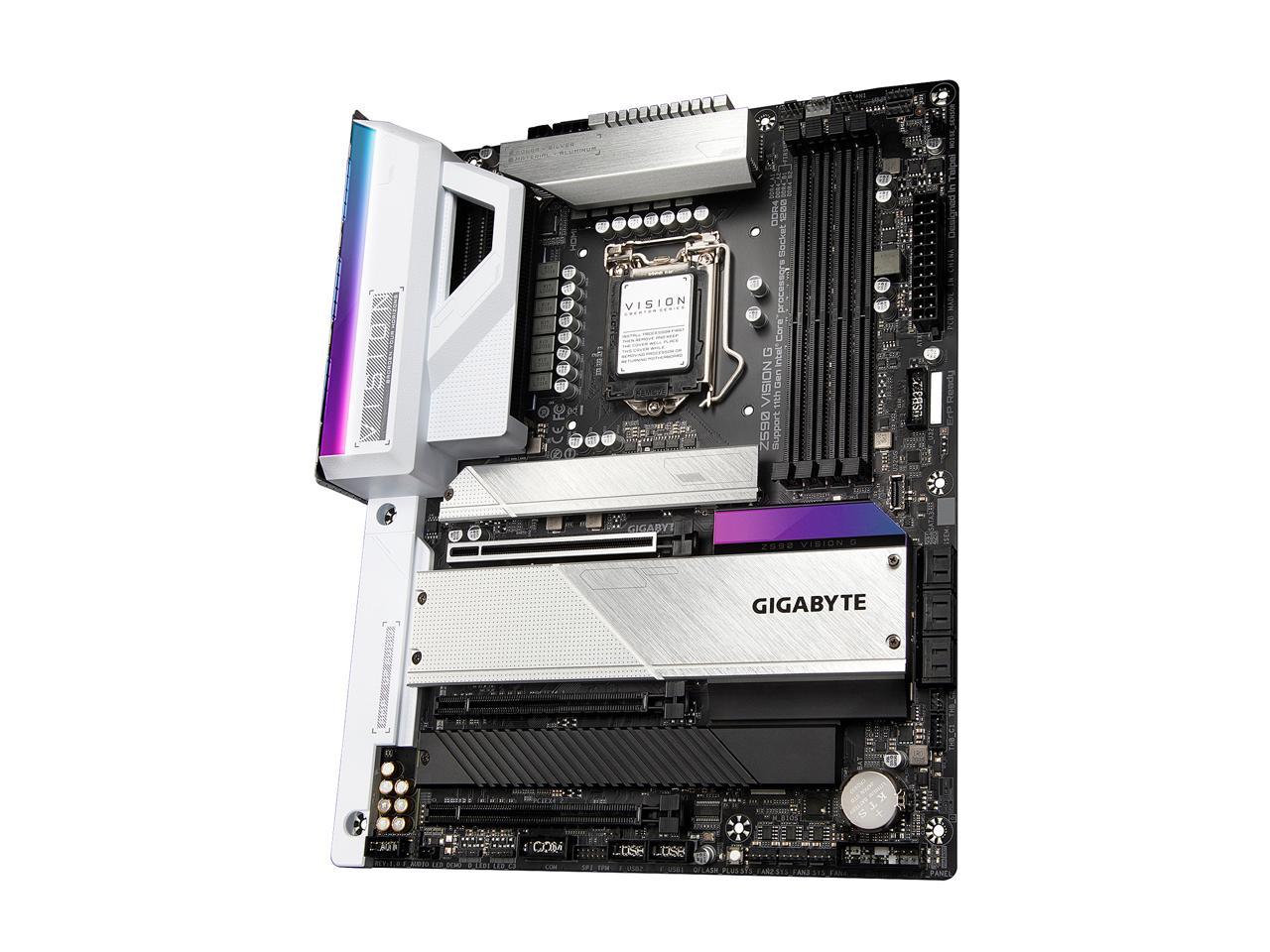 Gigabyte Z590 Vision G Lga 1200 Intel Z590 Atx Motherboard With 4 X M.2, Pcie 4.0, Usb 3.2 Gen2X2 Type-C, 2.5Gbe Lan