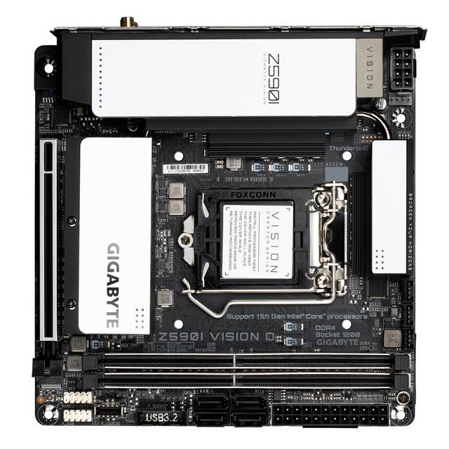 Gigabyte Z590I Vision D Socket Lga1200/ Intel Z590/ Ddr4/ Sata3&Usb3.2/ M.2/ Wifi&Bluetooth/ Mini-Itx Motherboard