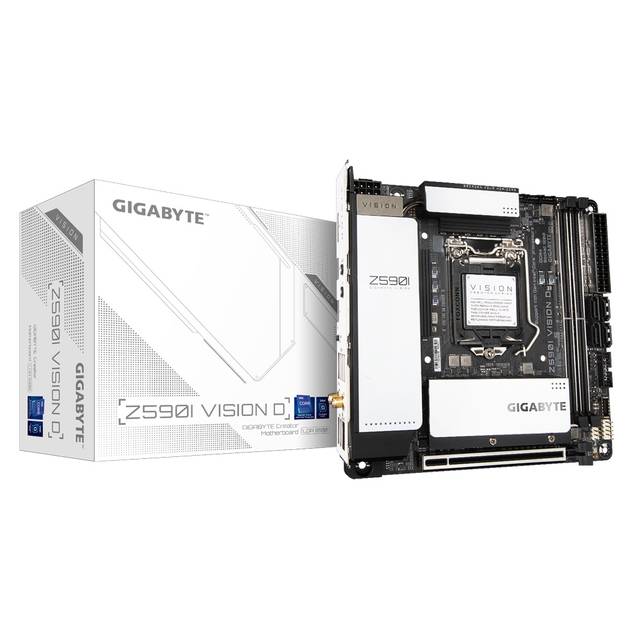 Gigabyte Z590I Vision D Socket Lga1200/ Intel Z590/ Ddr4/ Sata3&Usb3.2/ M.2/ Wifi&Bluetooth/ Mini-Itx Motherboard