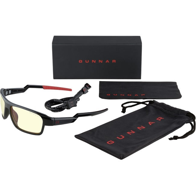 Gunnar Gaming Glasses - Lightning Bolt, Onyx, Amber Tint