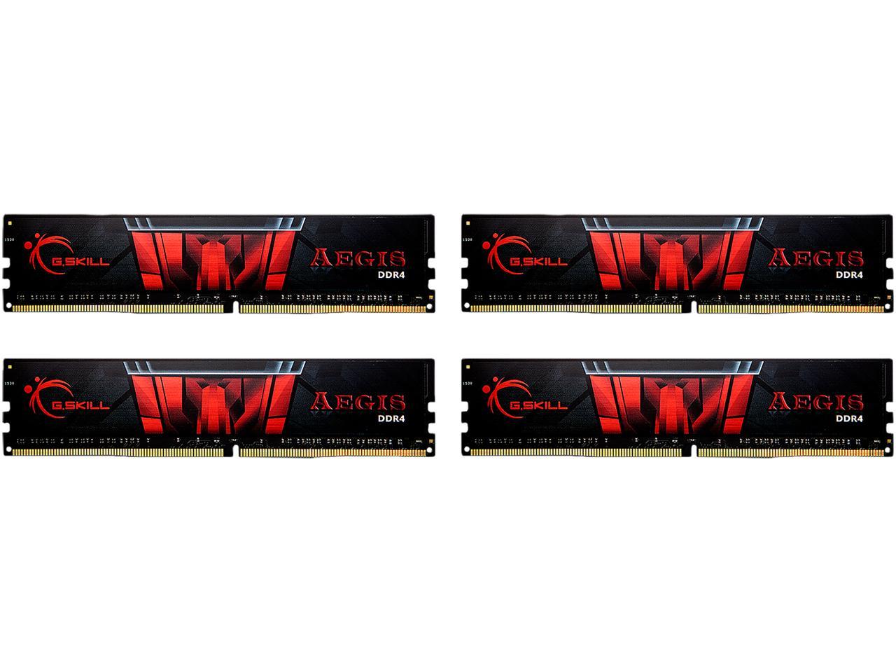 G.Skill Aegis 16Gb (2 X 8Gb) 288-Pin Ddr4 Sdram Ddr4 3200 (Pc4 25600) Intel Xmp 2.0 Memory Kit Model F4-3200C16D-16Gis