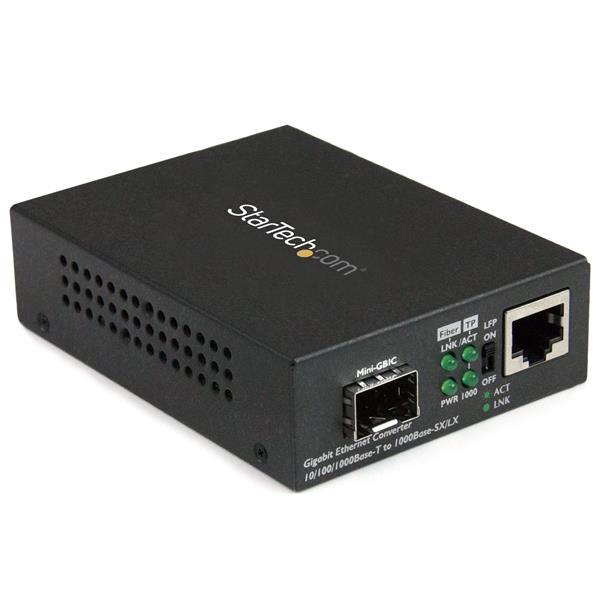 Gigabit Ethernet Fiber Media Converter with Open SFP Slot - TAA MCM1110SFP