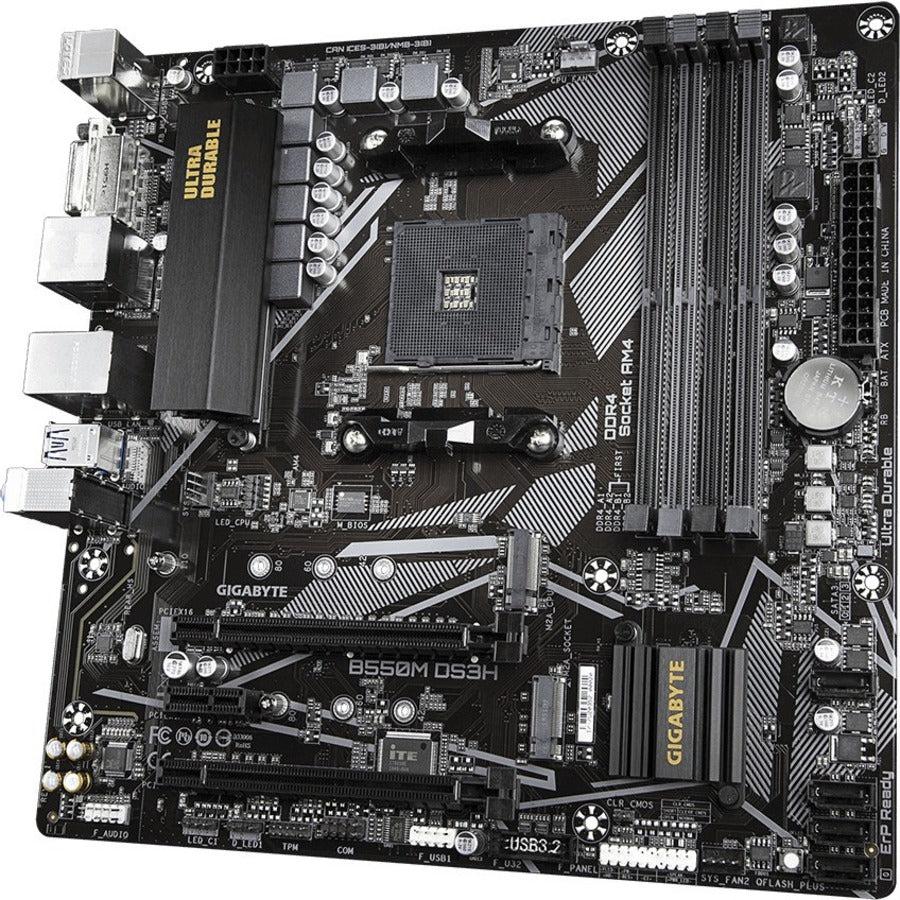 Gigabyte B550M Ds3H Am4 Amd B550 Micro-Atx Motherboard With Dual M.2, Sata 6Gb/S, Usb 3.2 Gen 1, Pcie 4.0