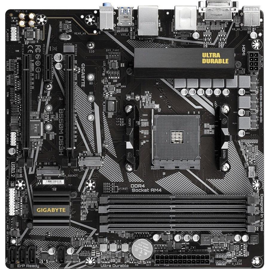 Gigabyte B550M Ds3H Am4 Amd B550 Micro-Atx Motherboard With Dual M.2, Sata 6Gb/S, Usb 3.2 Gen 1, Pcie 4.0