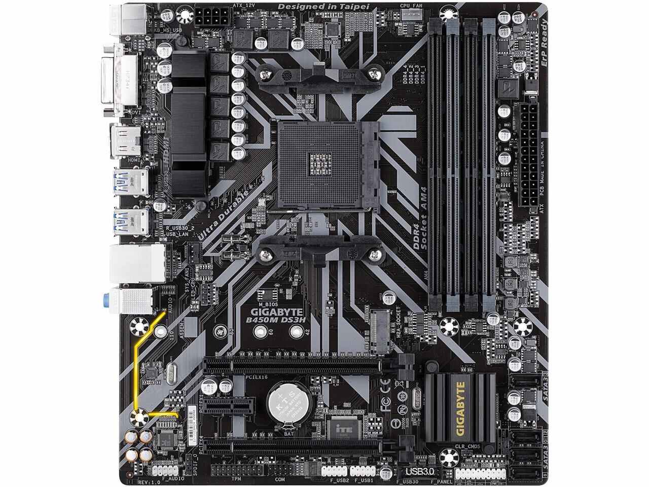 Gigabyte ?Ddr4 Sdram B450M Ds3H Am4 Amd B450 Sata 6Gb/S Micro Atx Amd Motherboard