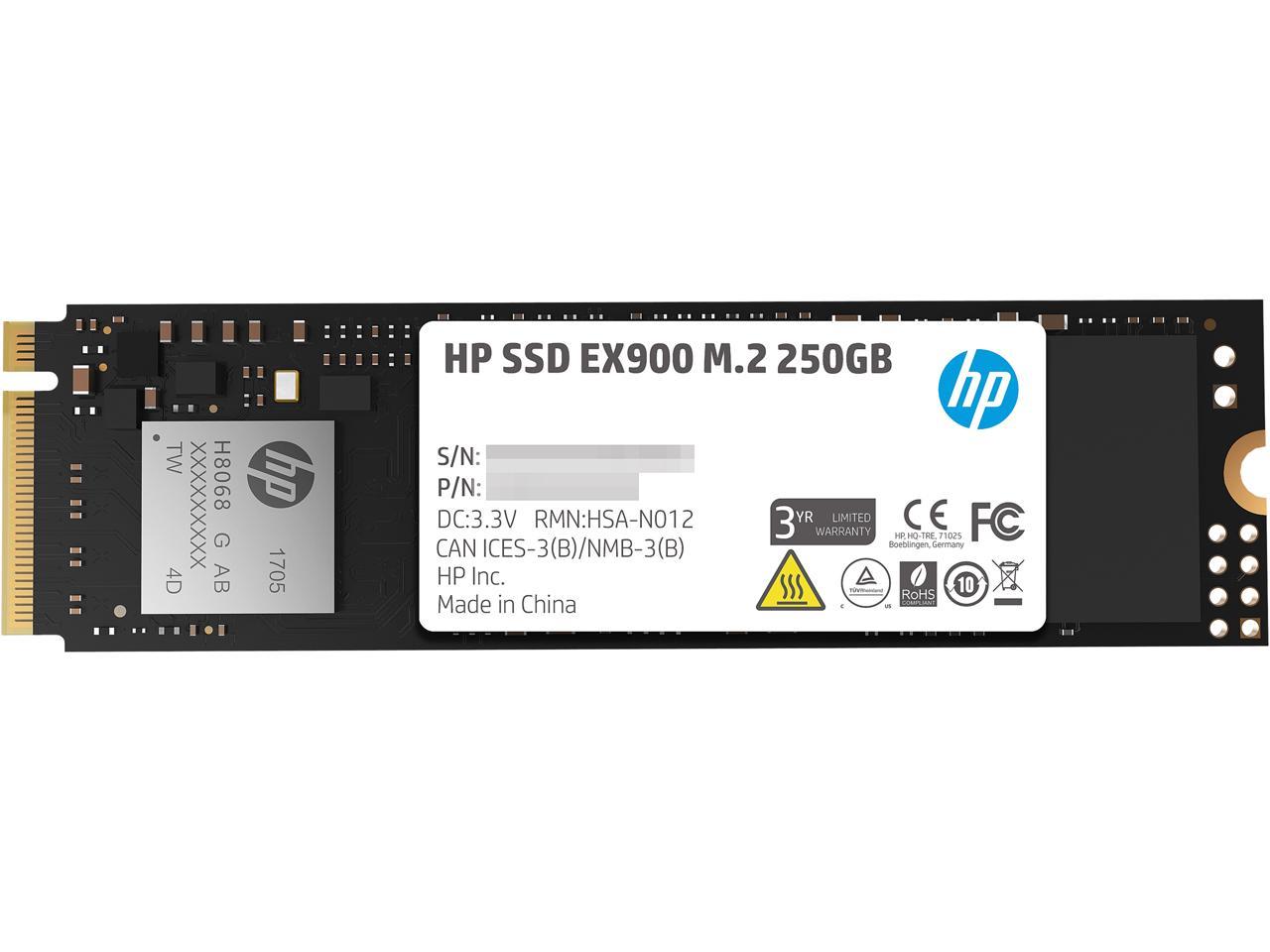 Hp Ex900 Series M.2 250Gb Pci-Express 3.0 X4 Nvme Internal Solid State Drive