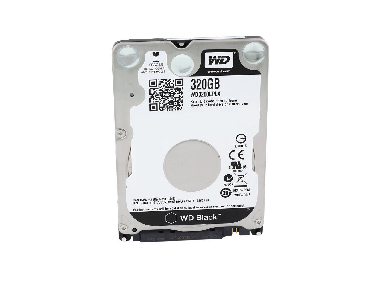 High Performance Mobile Hard Drive 320GB - WD Black 7200 RPM SATA | Western Digital WD3200LPLX