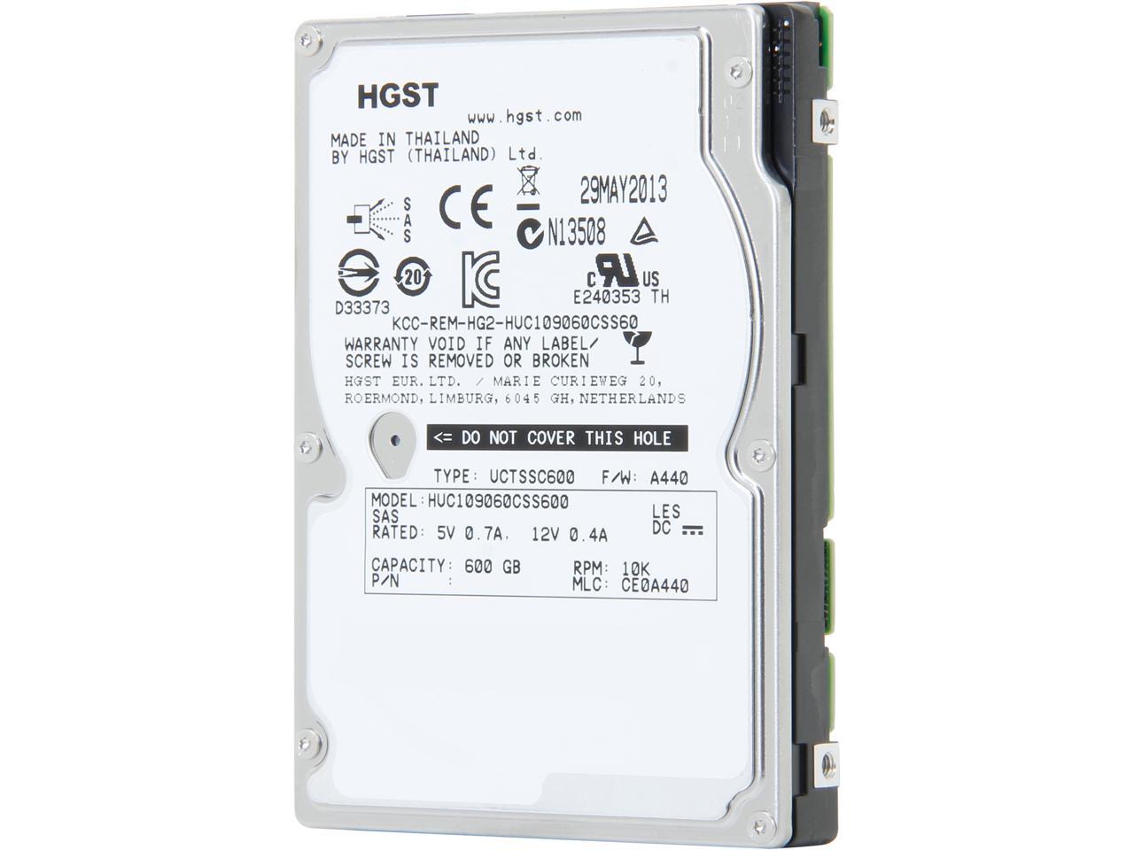 Hitachi Gst Ultrastar C10K900 Huc109060Css600 (0B26013) 600Gb 10000 Rpm 64Mb Cache Sas 6Gb/S 2.5" Internal Enterprise Hard Drive Bare Drive