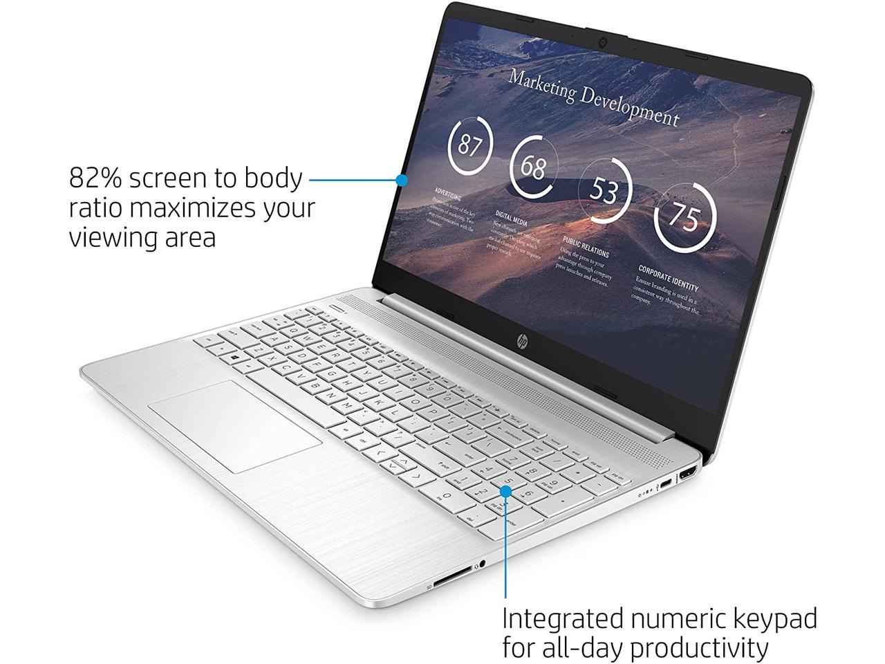 Hp 15.6 Inch Full Hd Custmized Laptop For Business And Student | Amd 6-Cores Ryzen 5-5500 (Beat B03205-8-256-0