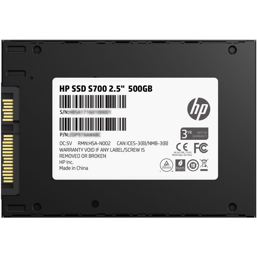 Hp Ssd S700 Series 500Gb 2.5 Inch Sata3 Solid State Drive (3D Tlc)
